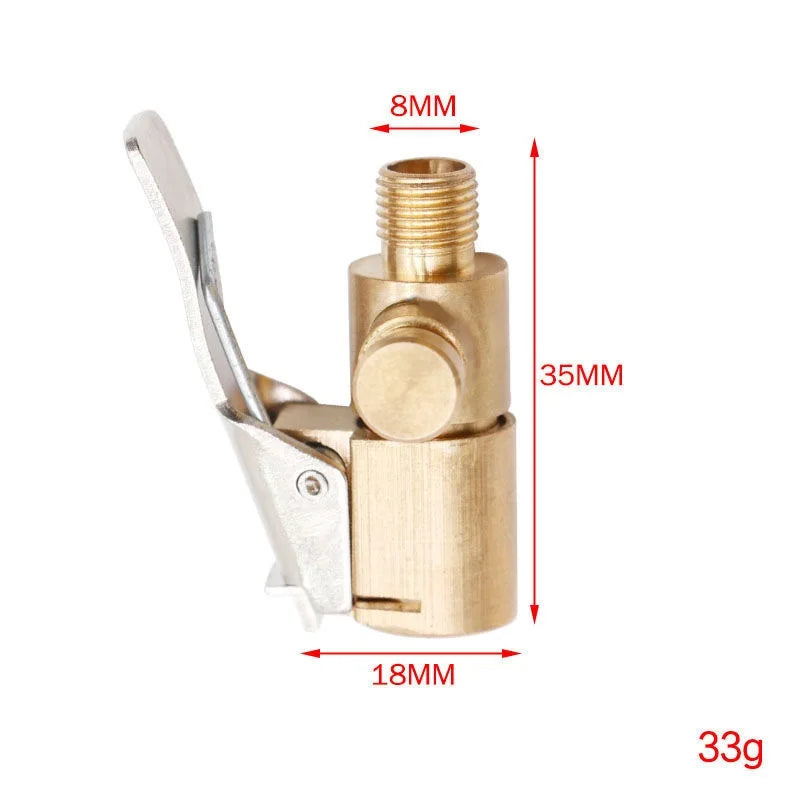 Brass Tire Inflator Valve Connector with Safety Relief