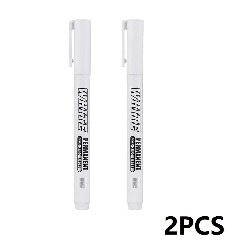 Waterproof White Paint Marker Pen – Permanent, 1mm Fine Tip