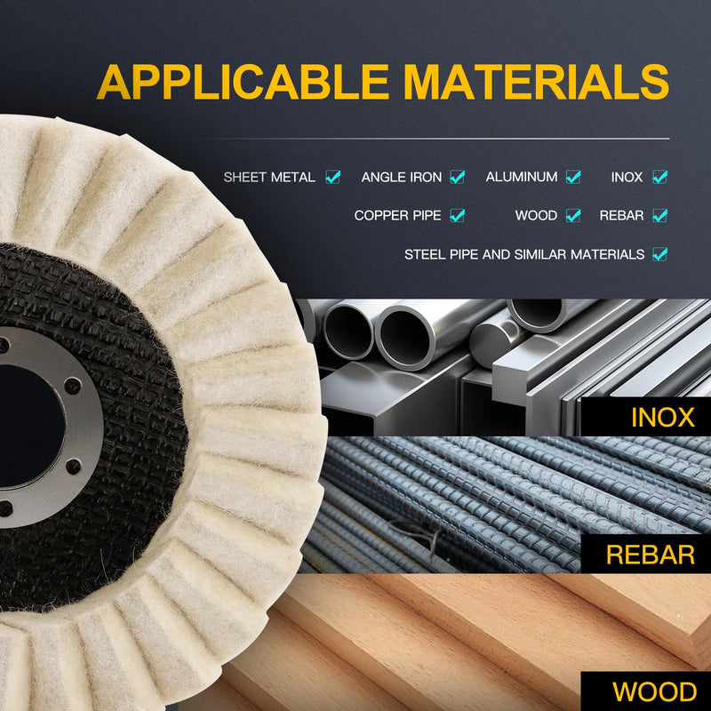 5-Inch Wool Felt Polishing Wheel