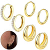 Moon-Shaped Stainless Steel Flatback Earrings