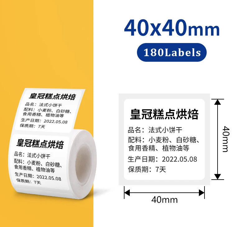 Self-Adhesive Thermal Label Rolls for Mini Printers