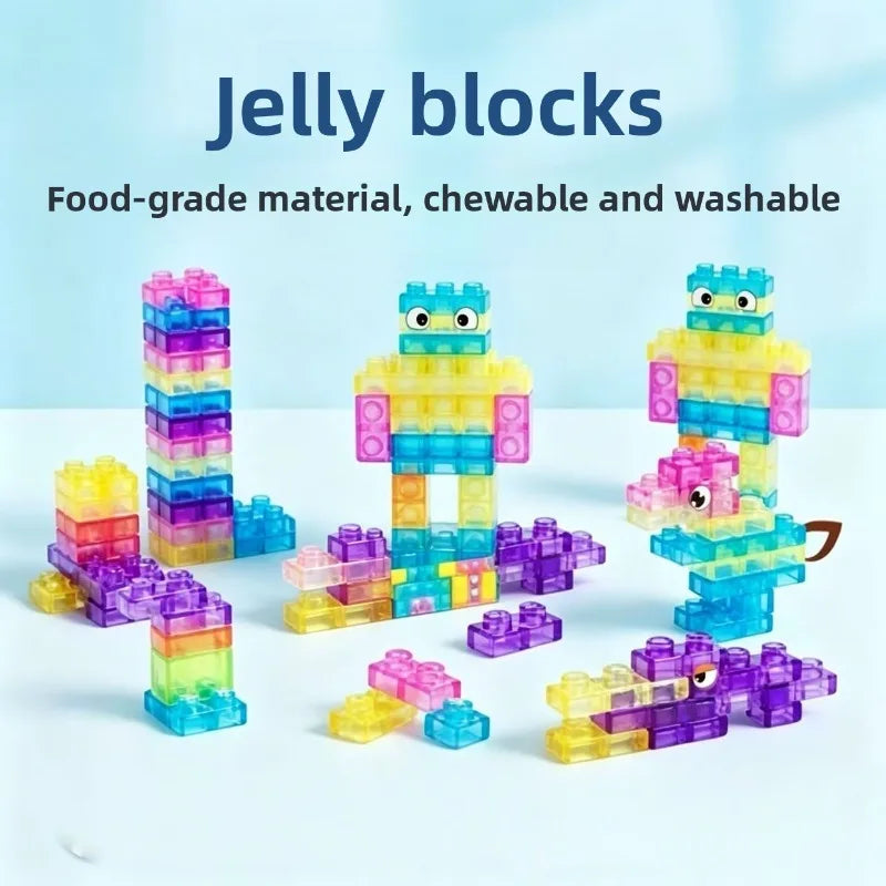 Squishy Jelly Building Blocks – Soft, Stretchy Sensory Toy Set