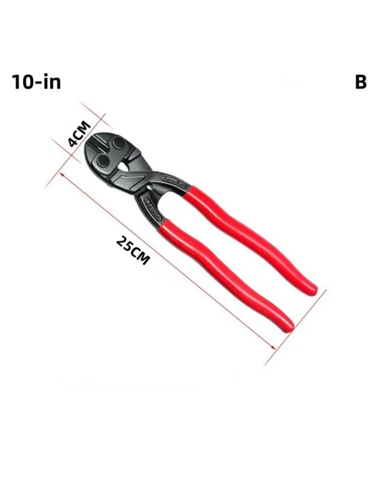 Heavy-Duty Bolt Cutter with Spring-Loaded Handles