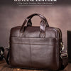 Genuine Leather Business Briefcase for Men – Fits 15.6" Laptop