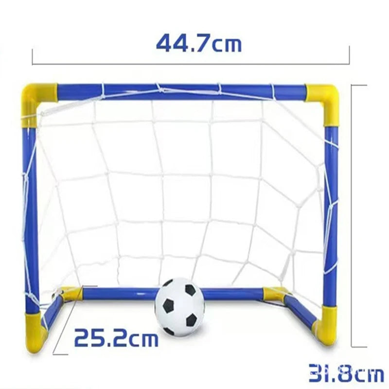 Tragbares Mini-Fußballtor-Set mit Ball und Pumpe