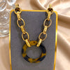 Conjunto de Joyería con Colgante de Leopardo Dorado