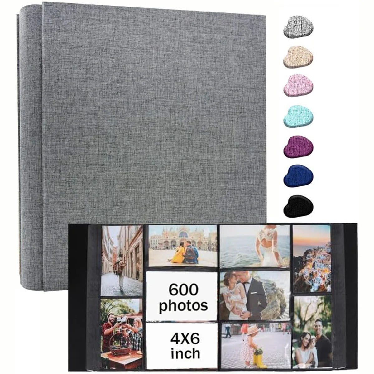 Linen Photo Album with 4x6 Sleeves