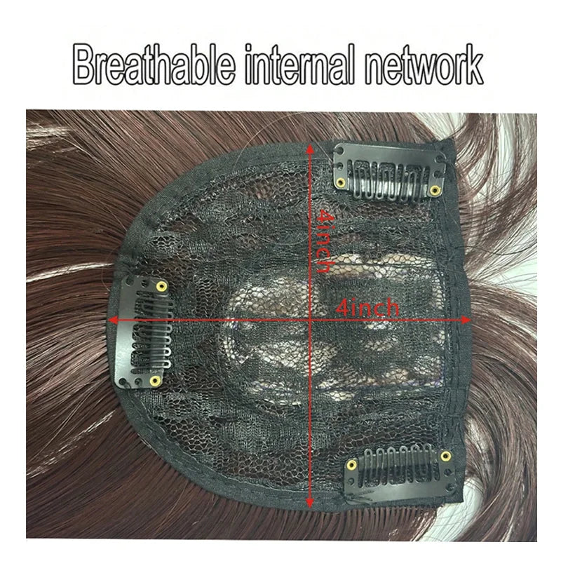 16-Inch Straight Hair Topper with Bangs