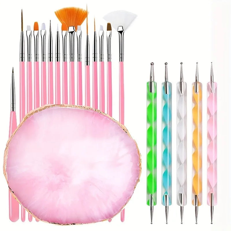 21-Piece Professional Nail Art Brush Set