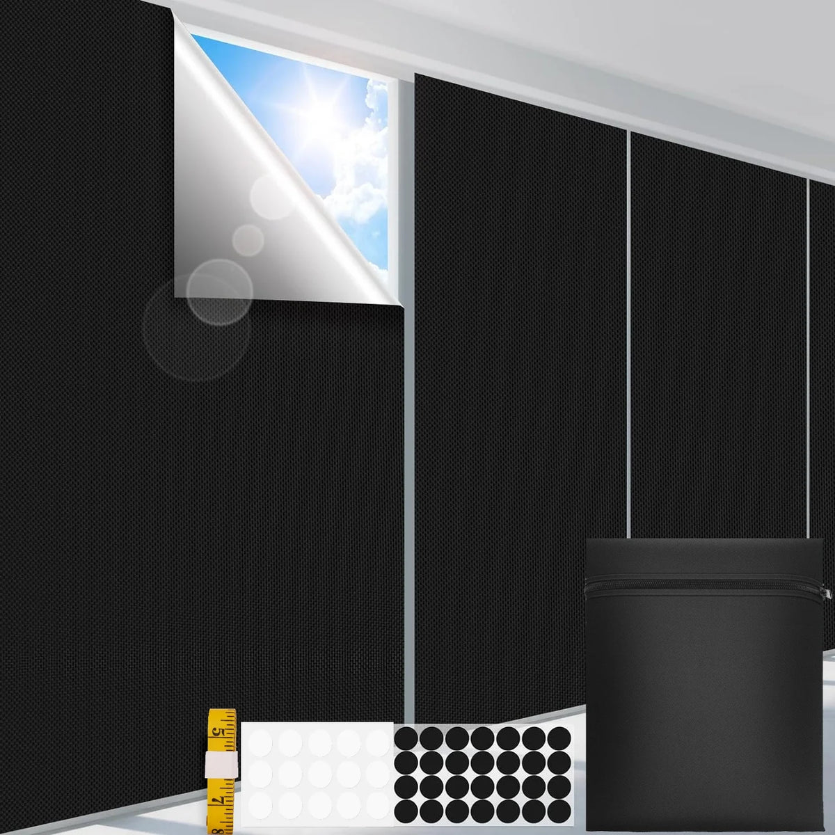 Portable Blackout Curtains with Easy-Cut Design for Any Window