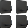 Pack of 4 Stainless Steel Wall Hooks for Entryway, Kitchen & Bathroom