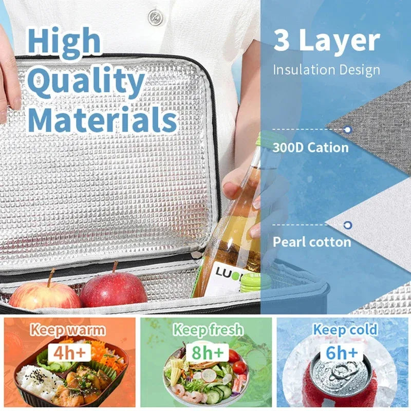 Insulated Lunch Bag with Aluminum Foil Lining