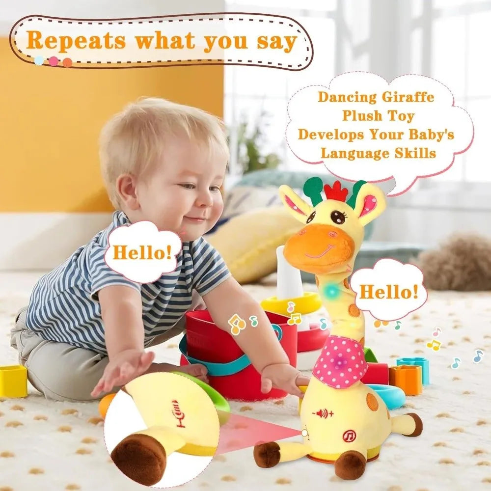 Interactive Dancing and Talking Giraffe Plush Toy with Music