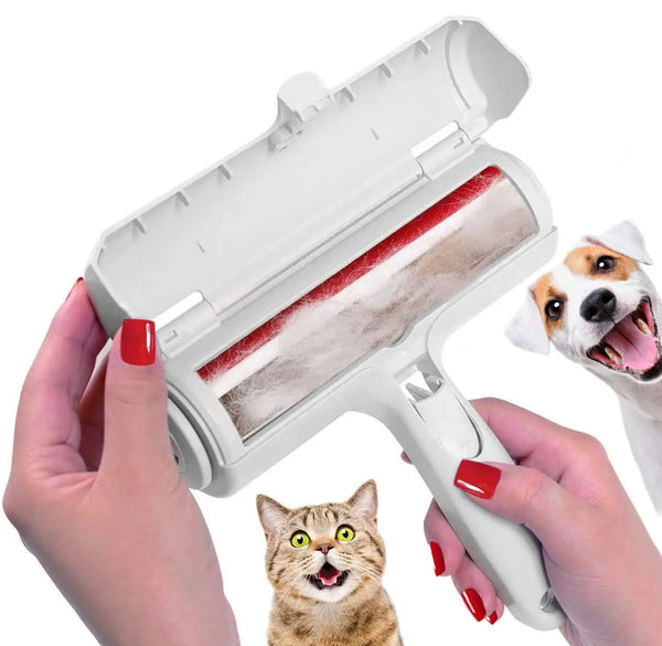 Rouleau Anti-Poils pour Animaux Réutilisable avec Base Auto-nettoyante