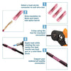 Five steps showing how to use heat shrink connectors for insulated waterproof wire connections.