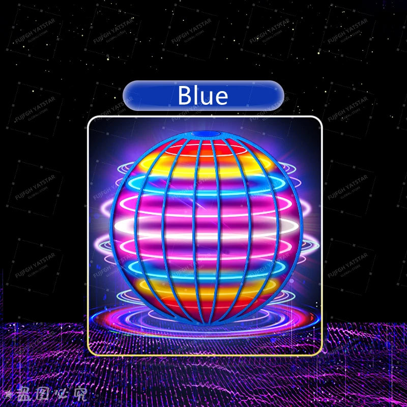 A blue sphere glowing with vibrant internal lights set against a dark background.