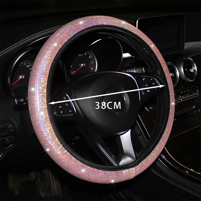 Crystal Diamond Car Steering Wheel Cover
