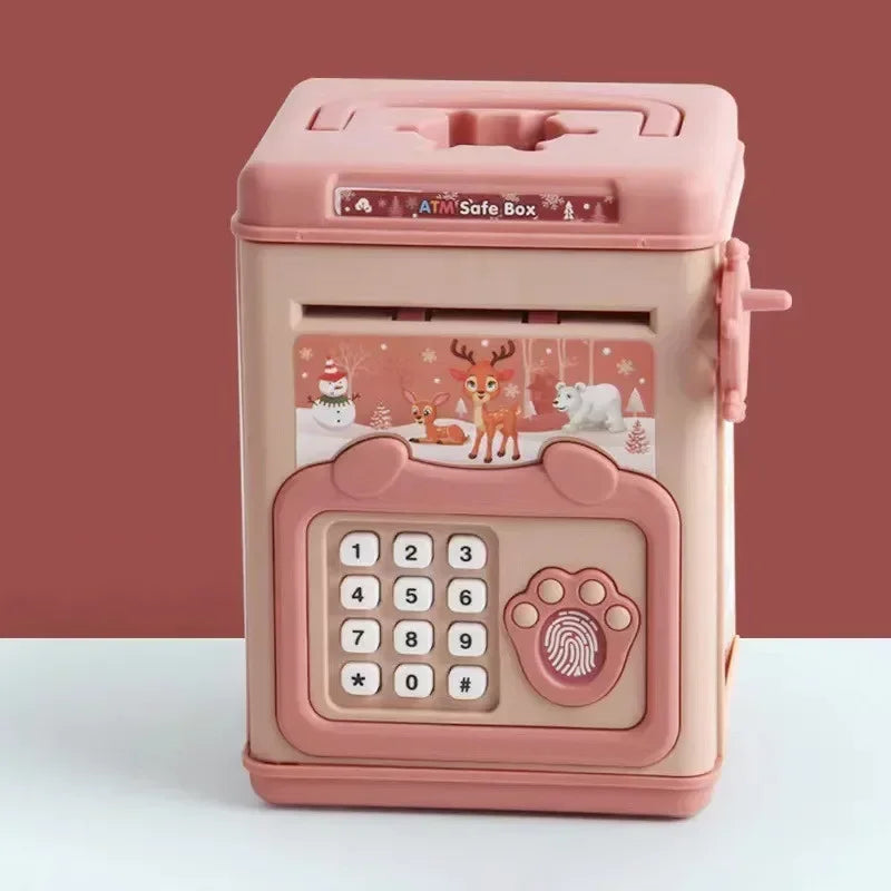 Smart Fingerprint Piggy Bank with Cash Depositor