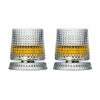 360° Rotating Whiskey Glasses (Set of 2) with Crystal Clear Glass