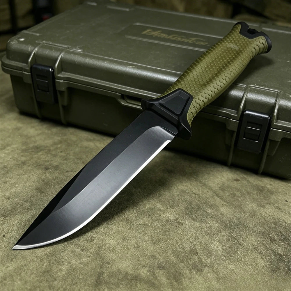Full Tang Fixed Blade Knife with Ergonomic Rubber Handle