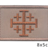 Embroidered Crusader Cross Tactical Patch with Hook and Loop Backing