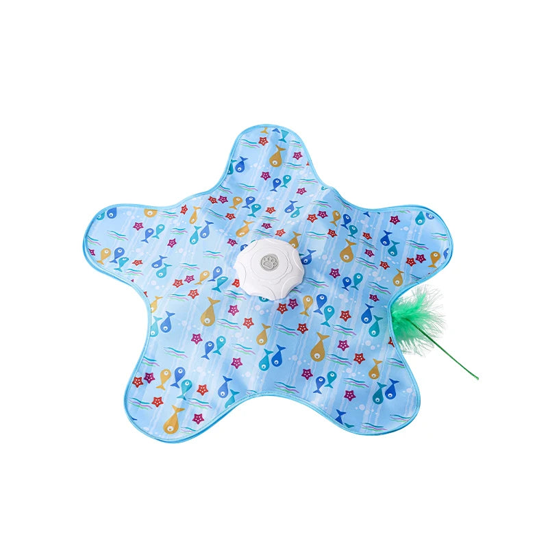 Juguete Interactivo Automático para Gatos con Varita de Plumas Giratoria