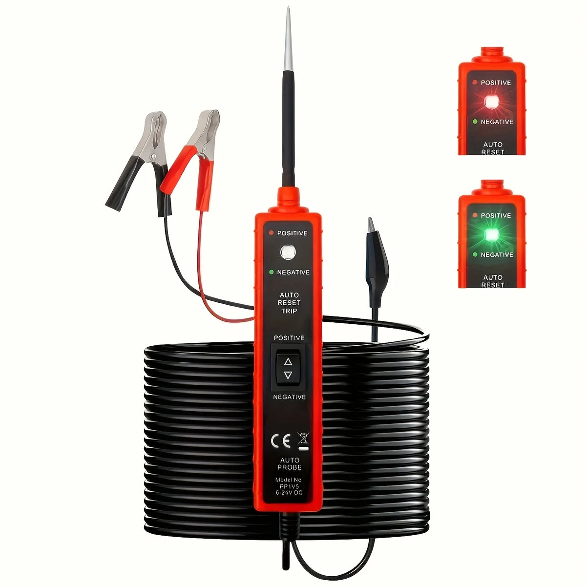 6V-24V Automotive Circuit Tester with Polarity & Continuity Diagnostics