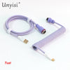 Handcrafted Coiled USB-A to Type-C Cable for Mechanical Keyboards