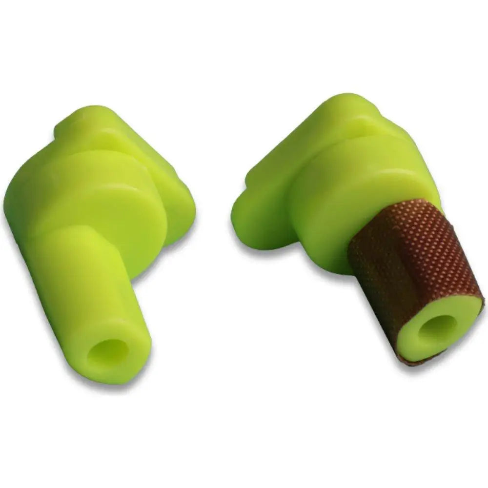A bright lime green magnetic film cutting guide with a brown edge limiter for vinyl wrap and window tint.
