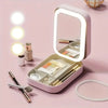 LED Lighted Makeup Case with Adjustable Mirror