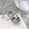 Vintage Hollow Floral Sterling Silver Ring