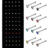 Stainless Steel Nose Studs with Crystal Accents
