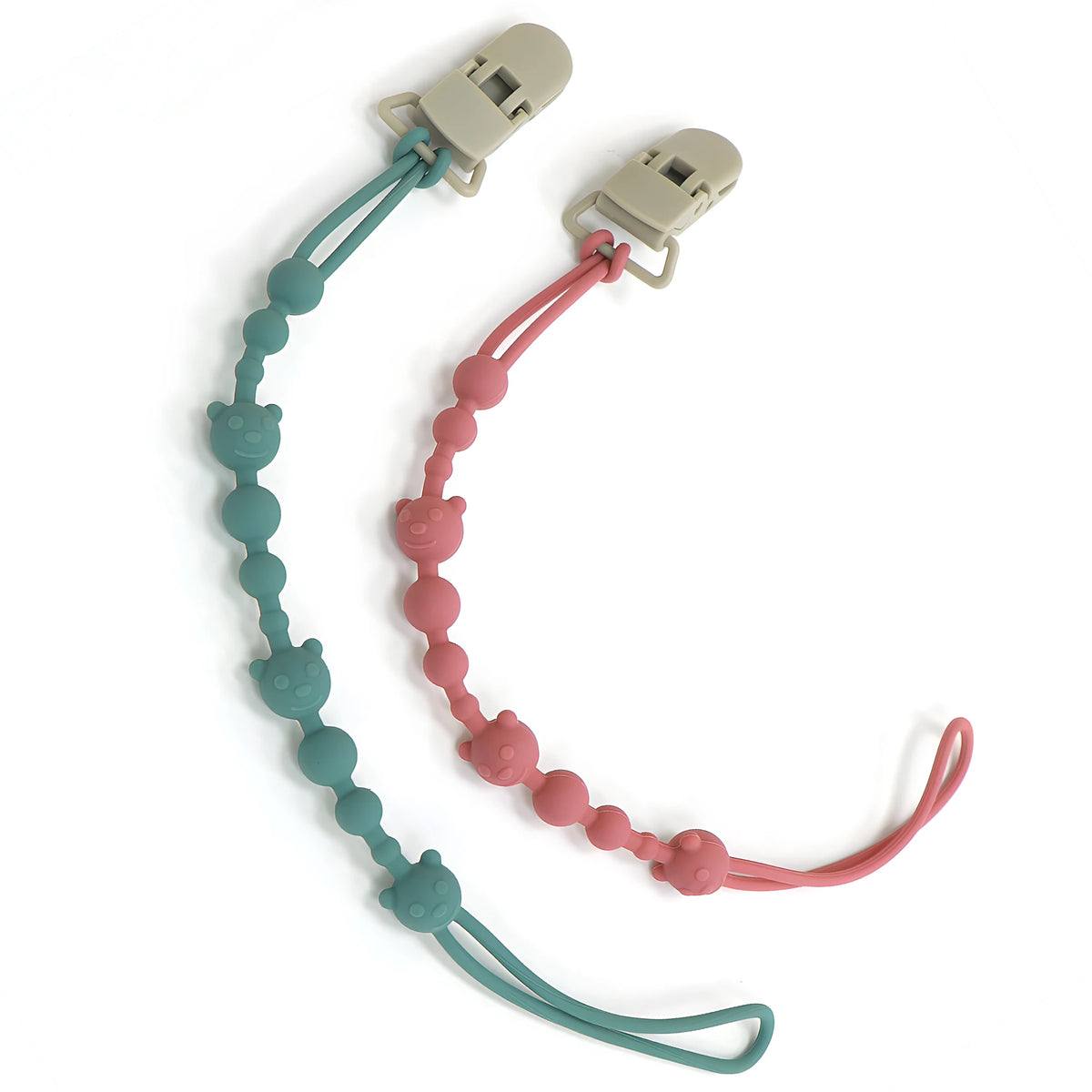Silicone Pacifier Clip with Anti-Loss Chain