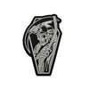 Glow-in-the-Dark Skull Biker Patch with Hook & Loop Backing