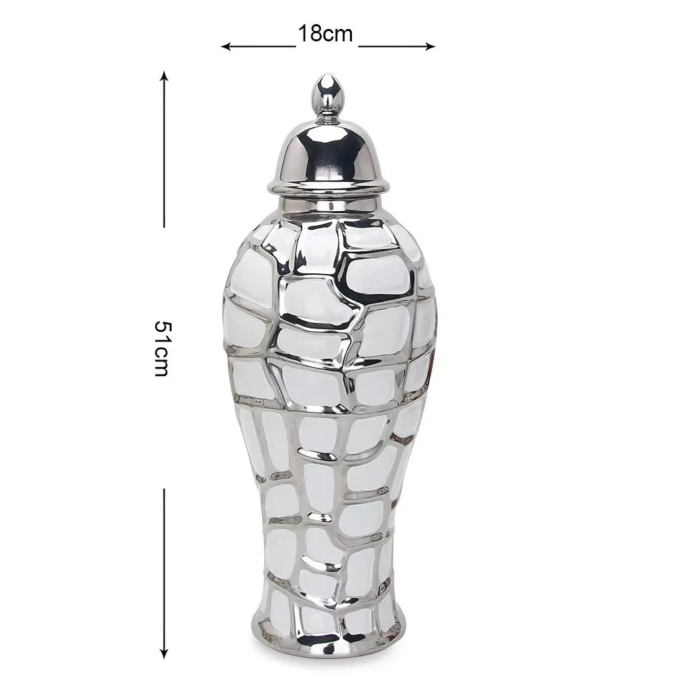 Nordic Ceramic Electroplated Tabletop Vase