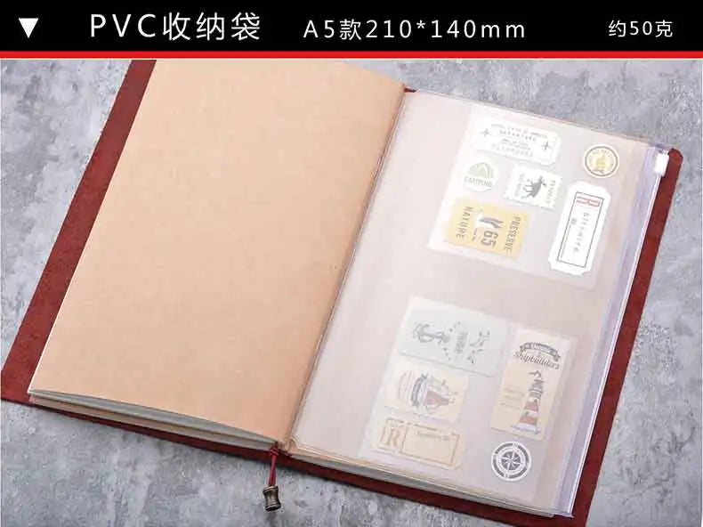 PVC Zipper Pouch for Traveler's Notebook