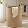 Woven Cotton Rope Storage Basket with Handles