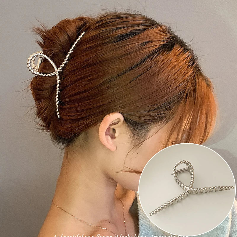 Gold S-Shaped Metal Hair Claw