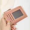 Slim Leather Card Holder Wallet with Secure Zipper