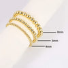 18K Gold Plated Beaded Stretch Bracelet Set