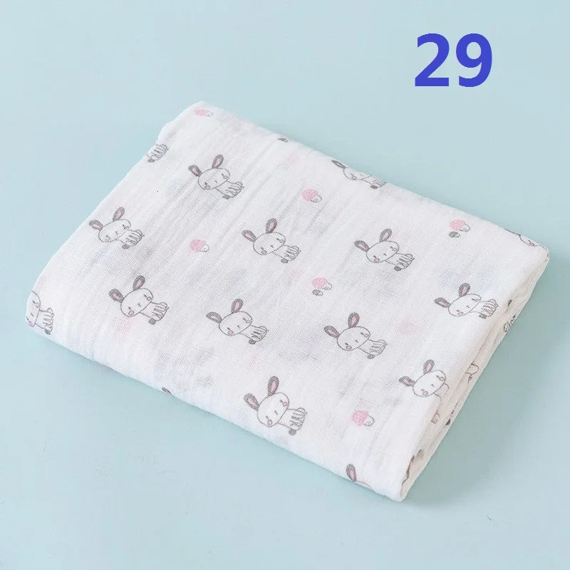 Super Soft Cotton Muslin Baby Swaddle Blanket