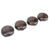Three round, dark brown LED turn signal light lens covers for Harley Davidson motorcycles.