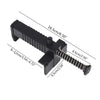Black brick liner puller and wire drawer tool with various measurements shown.
