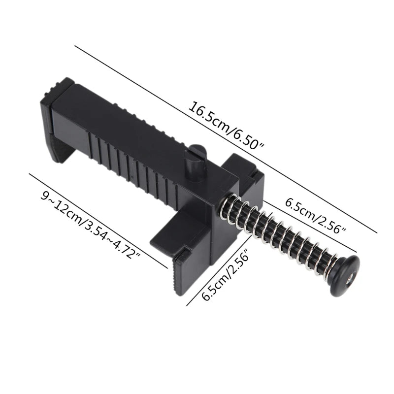 Black brick liner puller and wire drawer tool with various measurements shown.