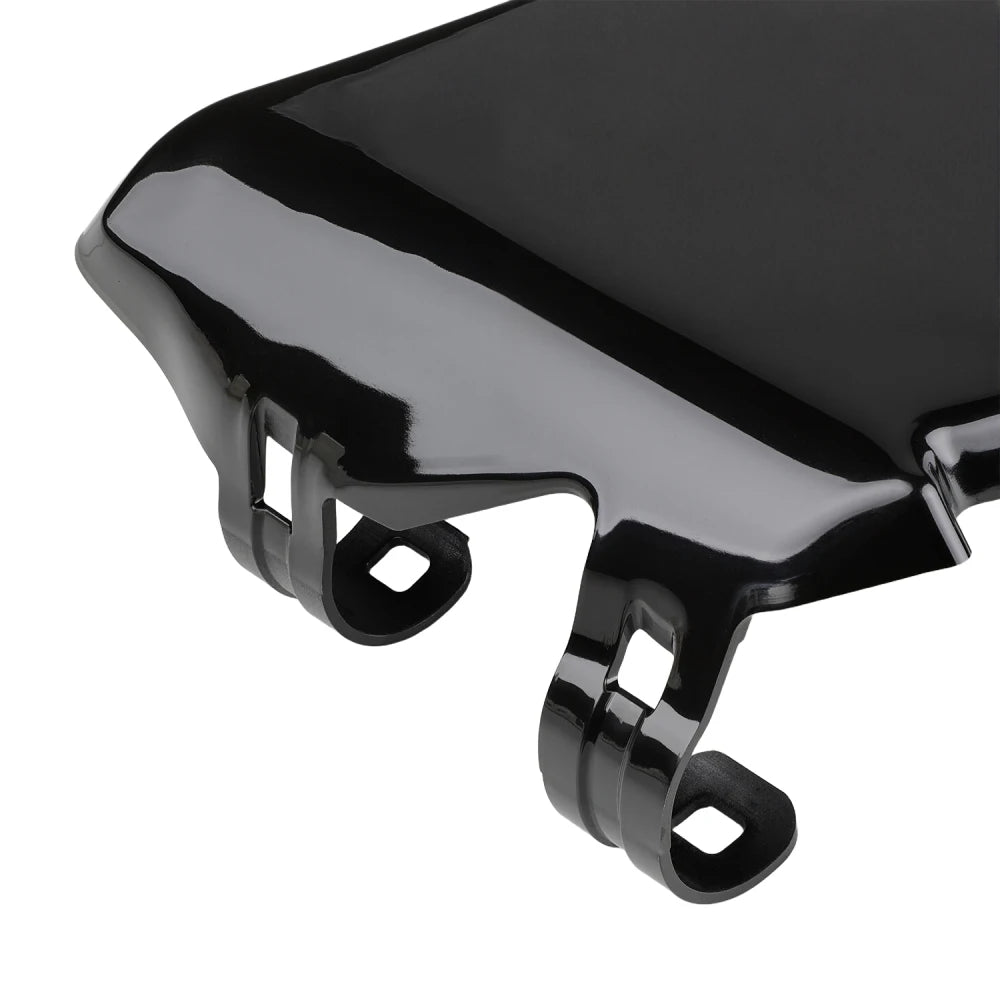Black electric bike front plate guard with mounting brackets