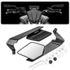 Universal Motorcycle Side Mirrors with Adjustable Winglets