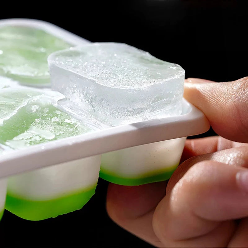 Bandeja de Hielo de Silicona con 14 Cavidades y Tapa