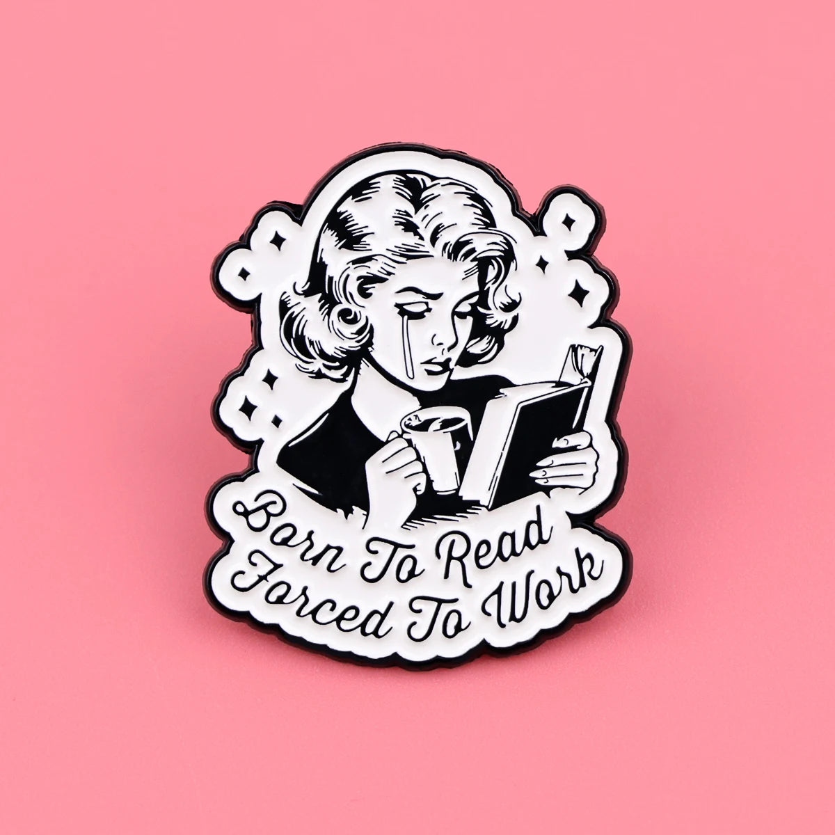 Just One More Chapter Enamel Pin for Book Lovers