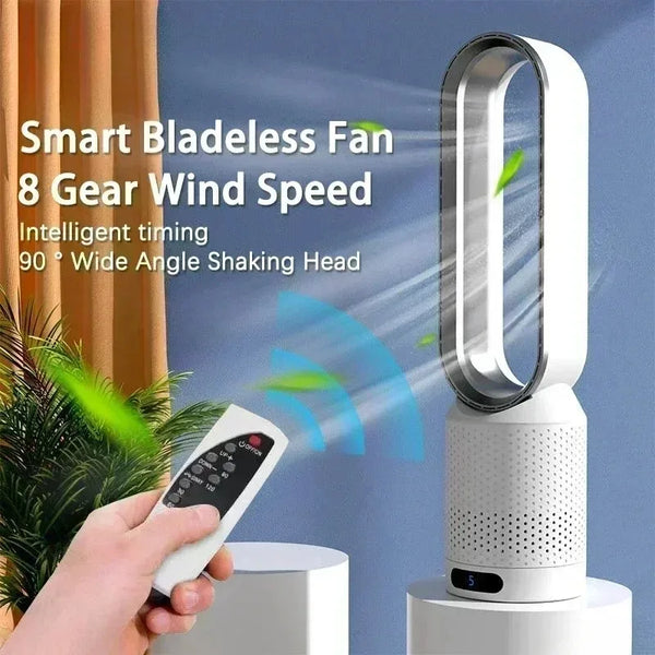 Smart Bladeless Tower Fan with Remote Control