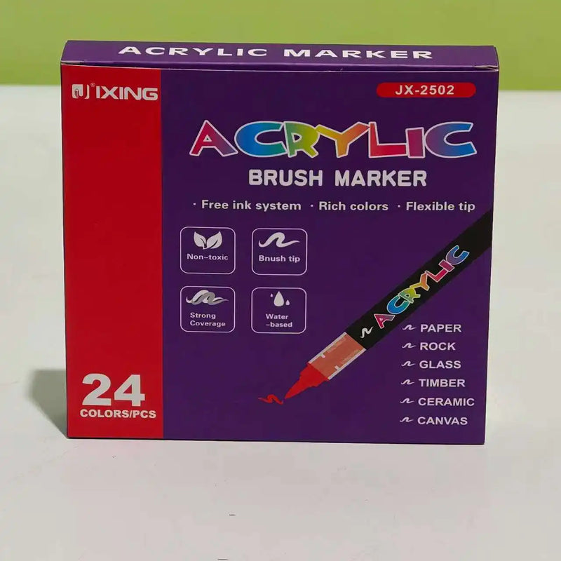 Rotuladores de pintura acrílica con puntas de pincel